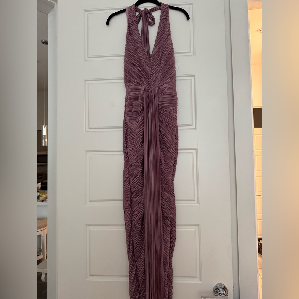 Fashion Nova Mauve Halter Maxi Dress